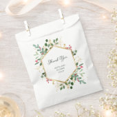 Gilded Greenery over White | Kerstbruiloft Bedankzakje (Geknipt)