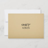 Gilded in Gold QR Code Mariage carte RSVP (Dos)
