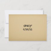 Gilded in Gold Wedding Carte RSVP (Dos)
