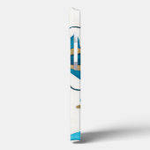 Gilded Indigo Flowers met witte achtergrond Case-Mate iPhone Case (Achterkant / Links)