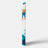 Gilded Indigo Flowers met witte achtergrond Case-Mate iPhone Case (Achterkant / Rechts)