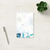 Gilded Indigo Flowers met witte achtergrond Post-it® Notes (Kantoor)