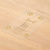 Gilded Majesty Sweet 16 Acrylic Invitation (Poser)