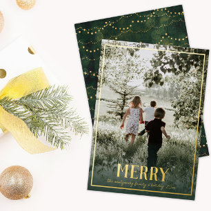 Gilded Merry Photo Folie Feestdagenkaart
