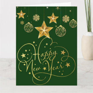 Gilded Midnight New Year’s Eve Card – Luxury  Kaart