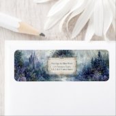 Gilded Misty Fairytale Castle Landscape Etiket (Insitu)