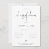 Gilded Moon Modern Script Rehearsal Dinner Aankondiging (Voorkant)