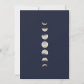 Gilded Moon Modern Script Rehearsal Dinner Aankondiging (Achterkant)