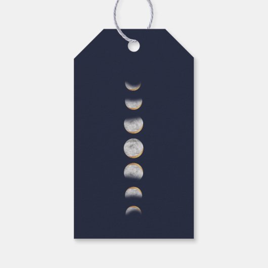 Gilded Moon Phase Wedding Dank u Cadeau Labels Cadeaulabel (Achterkant)
