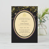 Gilded Nikah Faire-part de mariage Chic Or islamiq (Debout devant)