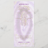 Gilded Paarse Agate Wedding-programma's Programma (Achterkant)