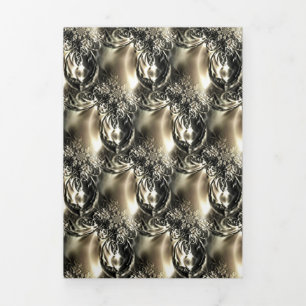 Gilded Pearls Drieluik Wenskaart