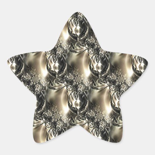 Gilded Pearls Ster Sticker (Voorkant)
