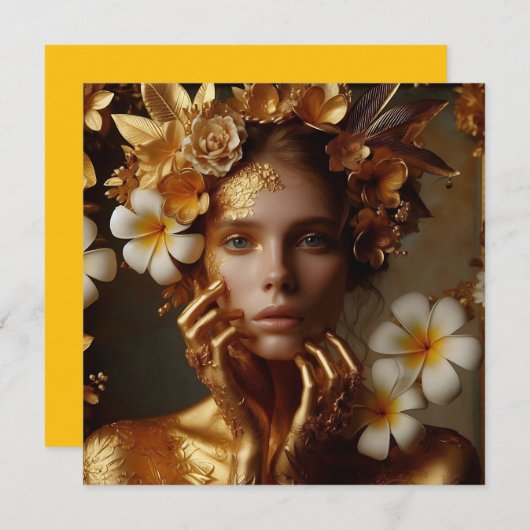 Gilded Pre-Raphaelite Woman 3 (Voorkant / Achterkant)