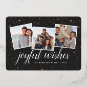 Gilded Stars | Fotocollage Folie Feestdagenkaart (Voorkant)