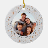 Gilded Stars | Holiday-foto Keramisch Ornament (Voorkant)