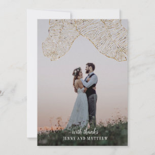 Gilded Tropics Wedding Photo Bedankkaart