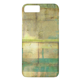 Gilded Turquoise en Green Abstract Painting iPhone 8 Plus / 7 Plus Hoesje