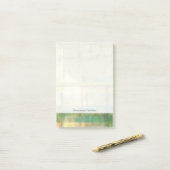 Gilded Turquoise en Green Abstract Painting Post-it® Notes (Op bureau)