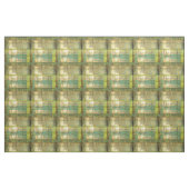 Gilded Turquoise en Green Abstract Painting Stof (Fat Quarter)
