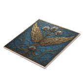 Gilded Winged Floral Tegeltje (Zijkant)