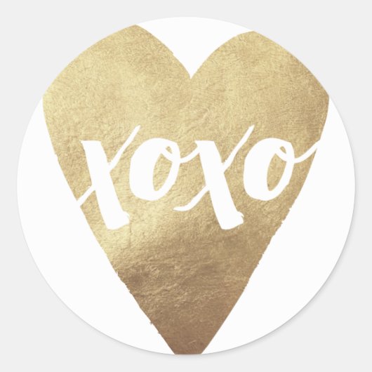 Gilded XOXO Valentijnsdag Sticker - Wit (Voorkant)