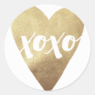 Gilded XOXO Valentijnsdag Sticker - Wit