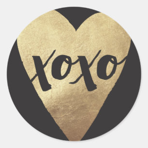 Gilded XOXO Valentijnsdag Sticker - zwart