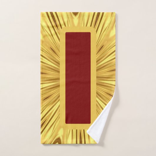 Gilded Zenith: Opulent Swirl | Crimson Gold Luxury (Serviette à main)