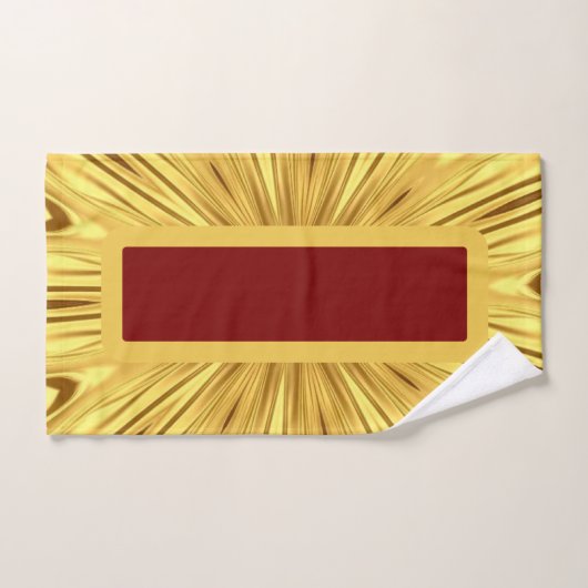 Gilded Zenith: Opulent Swirl | Crimson Gold Luxury Bad Handdoek (Handdoek)