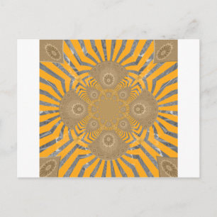 Gilded Zephyr: Elegantie in Gouden Geel & Chrome Briefkaart