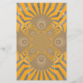Gilded Zephyr: Elegantie in Gouden Geel & Chrome Briefpapier (Voorkant)