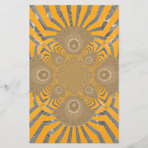 Gilded Zephyr: Elegantie in Gouden Geel & Chrome Briefpapier