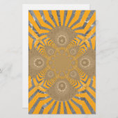 Gilded Zephyr: Elegantie in Gouden Geel & Chrome Briefpapier (Voorkant / Achterkant)