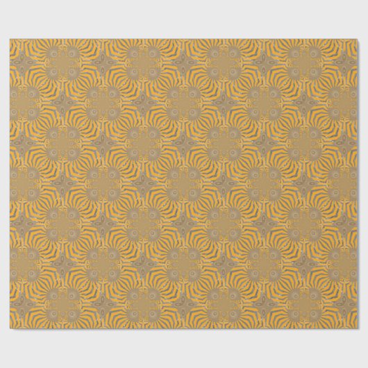 Gilded Zephyr: Elegantie in Gouden Geel & Chrome Cadeaupapier (Vlak)