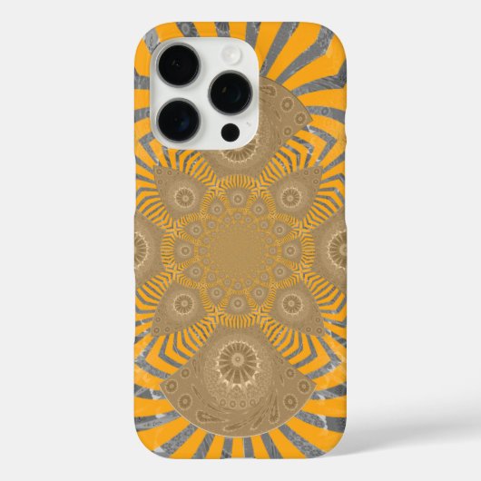 Gilded Zephyr: Elegantie in Gouden Geel & Chrome Case-Mate iPhone Case (Achterkant)