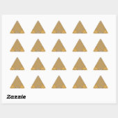 Gilded Zephyr: Elegantie in Gouden Geel & Chrome Driehoek Sticker (Vel)