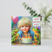 GILES ~ Carte d'anniversaire ~ Grenouilles ~ (Debout devant)