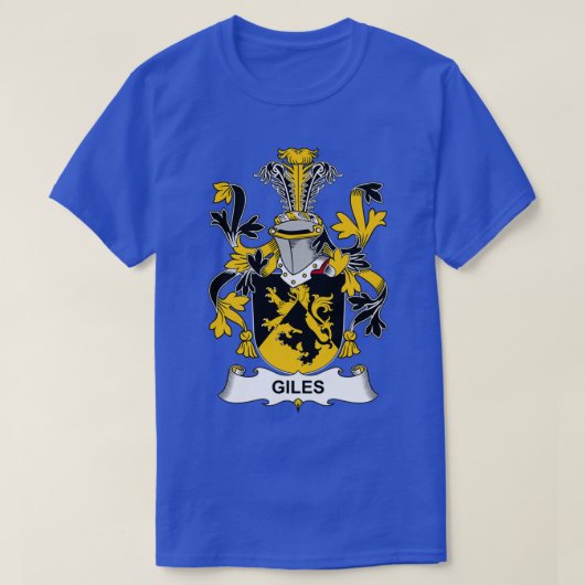 Giles Coat of Arms Family Crest T-shirt (Design voorkant)