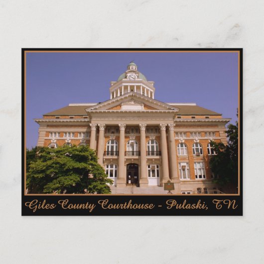 Giles County Courthouse - Pulaski, TN Briefkaart (Voorkant)