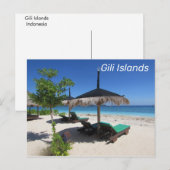 Gili Islands Beach Indonesia Briefkaart (Voorkant / Achterkant)