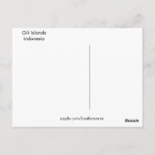Gili Islands Beach Indonesia Briefkaart (Achterkant)