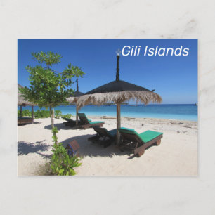 Gili Islands Beach Indonesia Briefkaart