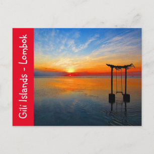 gili lombok sunset briefkaart