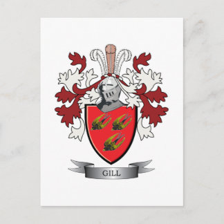Gill Family Crest Coat of Arms Briefkaart