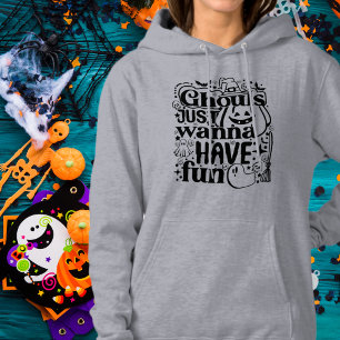 Gillen Willen Gewoon Pret Hebben Zwart Halloween Hoodie