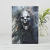 Gillende Lelijke Kwaadaardige Banshee  Feestdagenkaart (Staand voorkant)