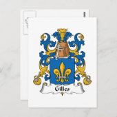 Gilles Family Crest Briefkaart (Voorkant / Achterkant)
