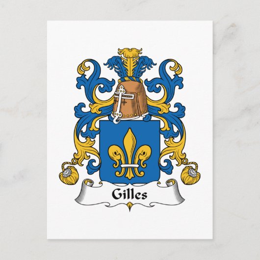 Gilles Family Crest Briefkaart (Voorkant)