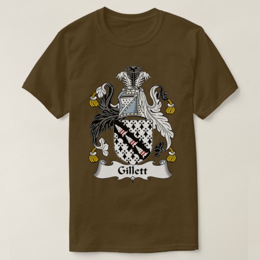 Gillett Coat of Arms Family Crest T-shirt (Design voorkant)